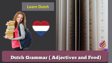 Dutch Grammar ( Adjectives and Food)