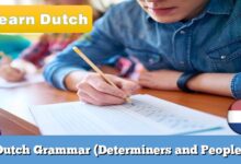Dutch Grammar (Determiners and People)
