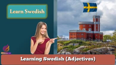 Learning Swedish  (Adjectives)