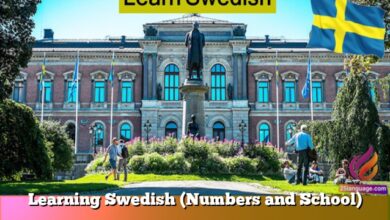 Learning Swedish  (Numbers and School)
