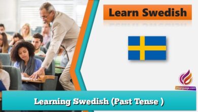 Learning Swedish (Past Tense )