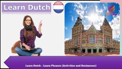 Learn Dutch – Learn Phrases (Activities and Businesses)