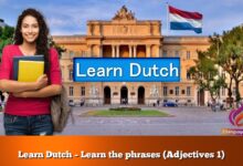Learn Dutch – Learn the phrases (Adjectives 1)