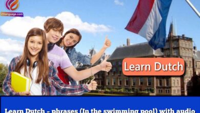 Learn Dutch – phrases (In the swimming pool) with audio
