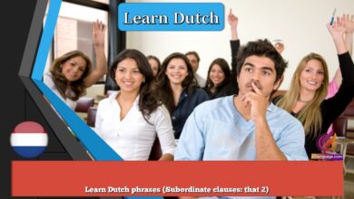 Learn Dutch phrases (Subordinate clauses: that 2)
