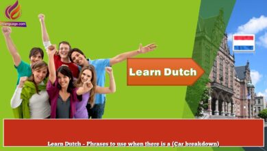 Learn Dutch – Phrases to use when there is a (Car breakdown)