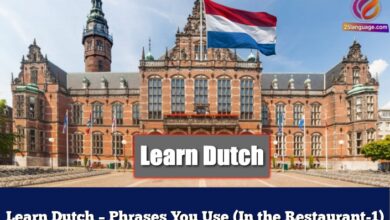 Learn Dutch – Phrases You Use (In the Restaurant-1)