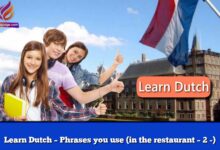 Learn Dutch – Phrases you use (in the restaurant – 2 -)
