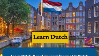Learn Dutch-Use of phrases (people) in Dutch