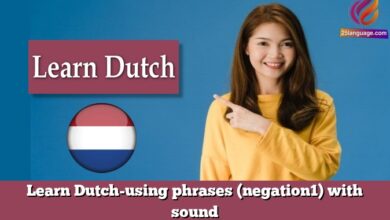Learn Dutch-using phrases (negation1) with sound