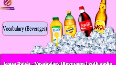 Learn Dutch – Vocabulary (Beverages) with audio