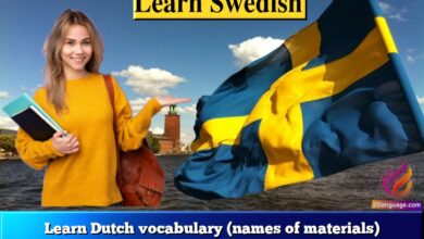 Learn Dutch vocabulary (names of materials)