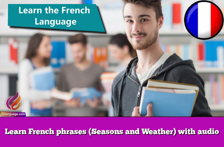 Learn French phrases (Seasons and Weather) with audio