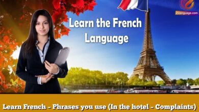 Learn French – Phrases you use (In the hotel – Complaints)