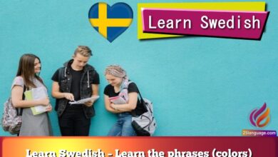 Learn Swedish – Learn the phrases (colors)