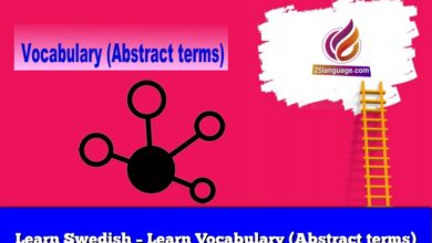 Learn Swedish – Learn Vocabulary (Abstract terms)