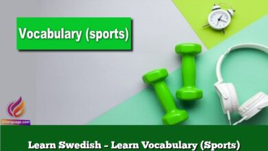 Learn Swedish – Learn Vocabulary (Sports)