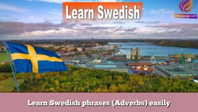 Learn Swedish phrases (Adverbs) easily