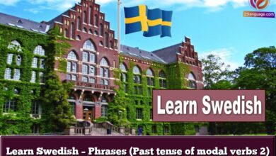 Learn Swedish – Phrases (Past tense of modal verbs 2)