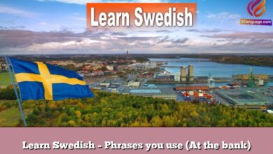 Learn Swedish – Phrases you use (At the bank)