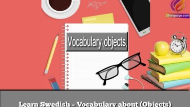 Learn Swedish – Vocabulary about (Objects)