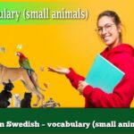 Learn Swedish – vocabulary (small animals)