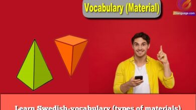Learn Swedish-vocabulary (types of materials)