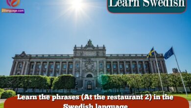 Learn the phrases (At the restaurant 2) in the Swedish language