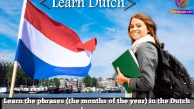 Learn the phrases (the months of the year) in the Dutch language