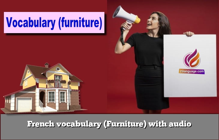 French vocabulary (Furniture) with audio