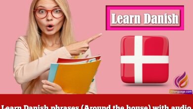 Learn Danish phrases (Around the house) with audio
