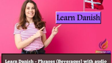 Learn Danish – Phrases (Beverages) with audio