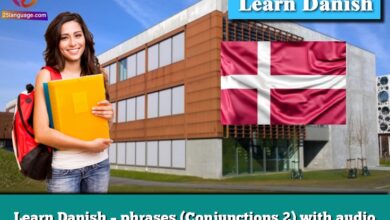 Learn Danish – phrases (Conjunctions 2) with audio