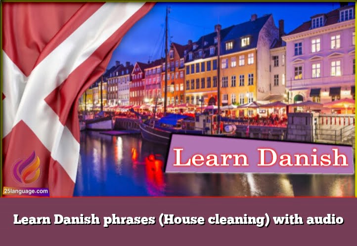 Learn Danish phrases (House cleaning) with audio