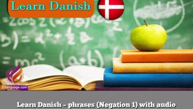 Learn Danish – phrases (Negation 1) with audio