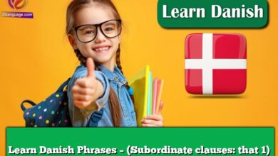 Learn Danish Phrases – (Subordinate clauses: that 1)