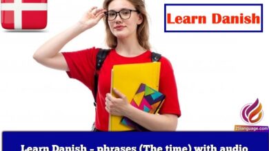 Learn Danish – phrases (The time) with audio