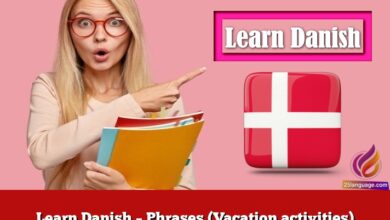 Learn Danish – Phrases (Vacation activities)