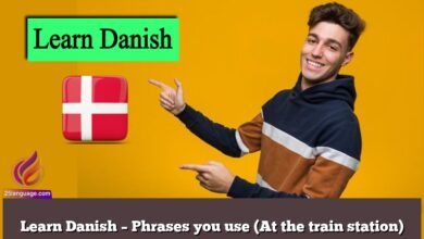 Learn Danish – Phrases you use (At the train station)