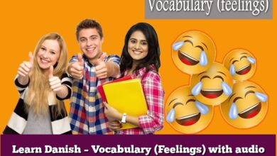 Learn Danish – Vocabulary (Feelings) with audio