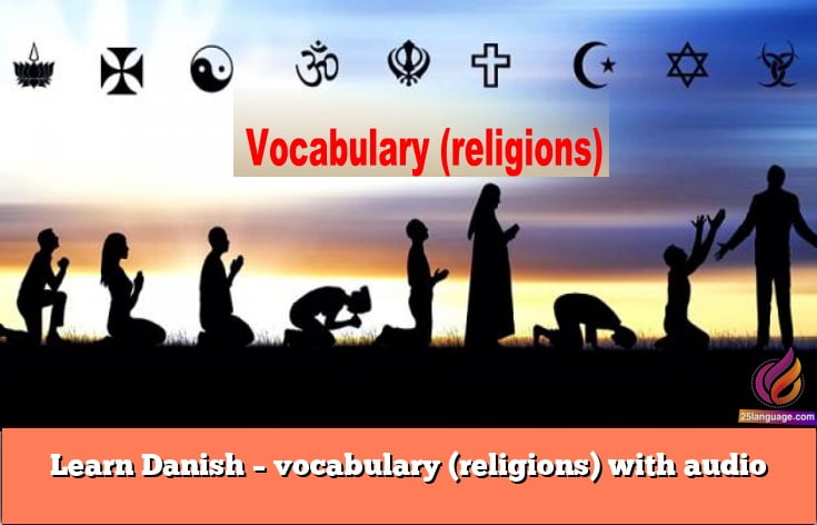 Learn Danish – vocabulary (religions) with audio