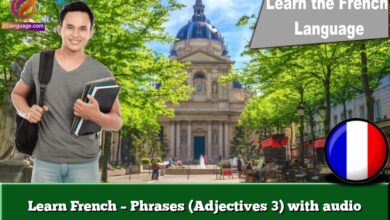 Learn French – Phrases (Adjectives 3) with audio