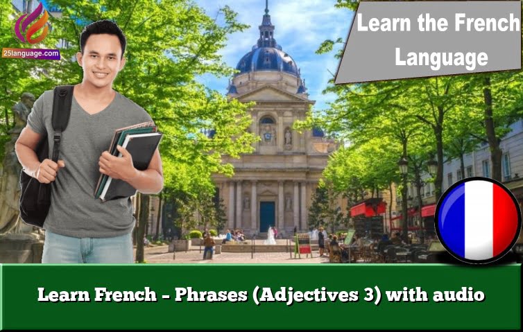 Learn French – Phrases (Adjectives 3) with audio