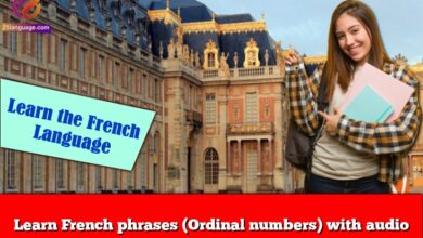 Learn French phrases (Ordinal numbers) with audio