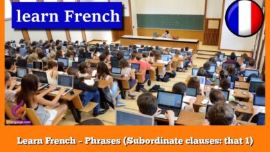 Learn French – Phrases (Subordinate clauses: that 1)