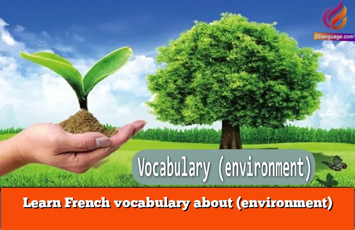 Learn French vocabulary about (environment)