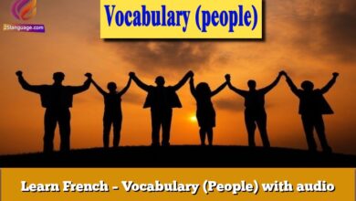 Learn French – Vocabulary (People) with audio