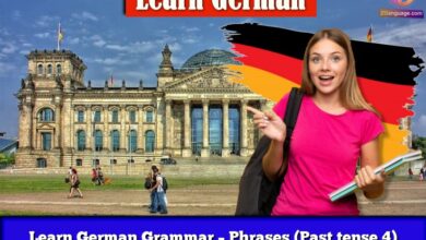 Learn German Grammar – Phrases (Past tense 4)