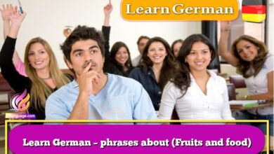 Learn German – phrases about (Fruits and food)