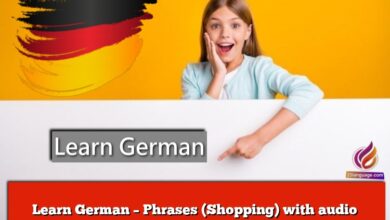 Learn German – Phrases (Shopping) with audio